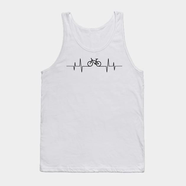 'Biker Heartbeat Pulse' Awesome Bike Gift Tank Top by ourwackyhome